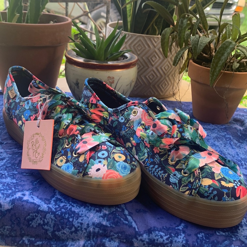 Colorful, floral, whimsical Keds! Never worn, these are in perfect condition!